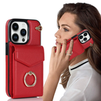 Multi-Functional Wallet Phone Case red
