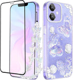 Butterfly Floral Clear iPhone Case