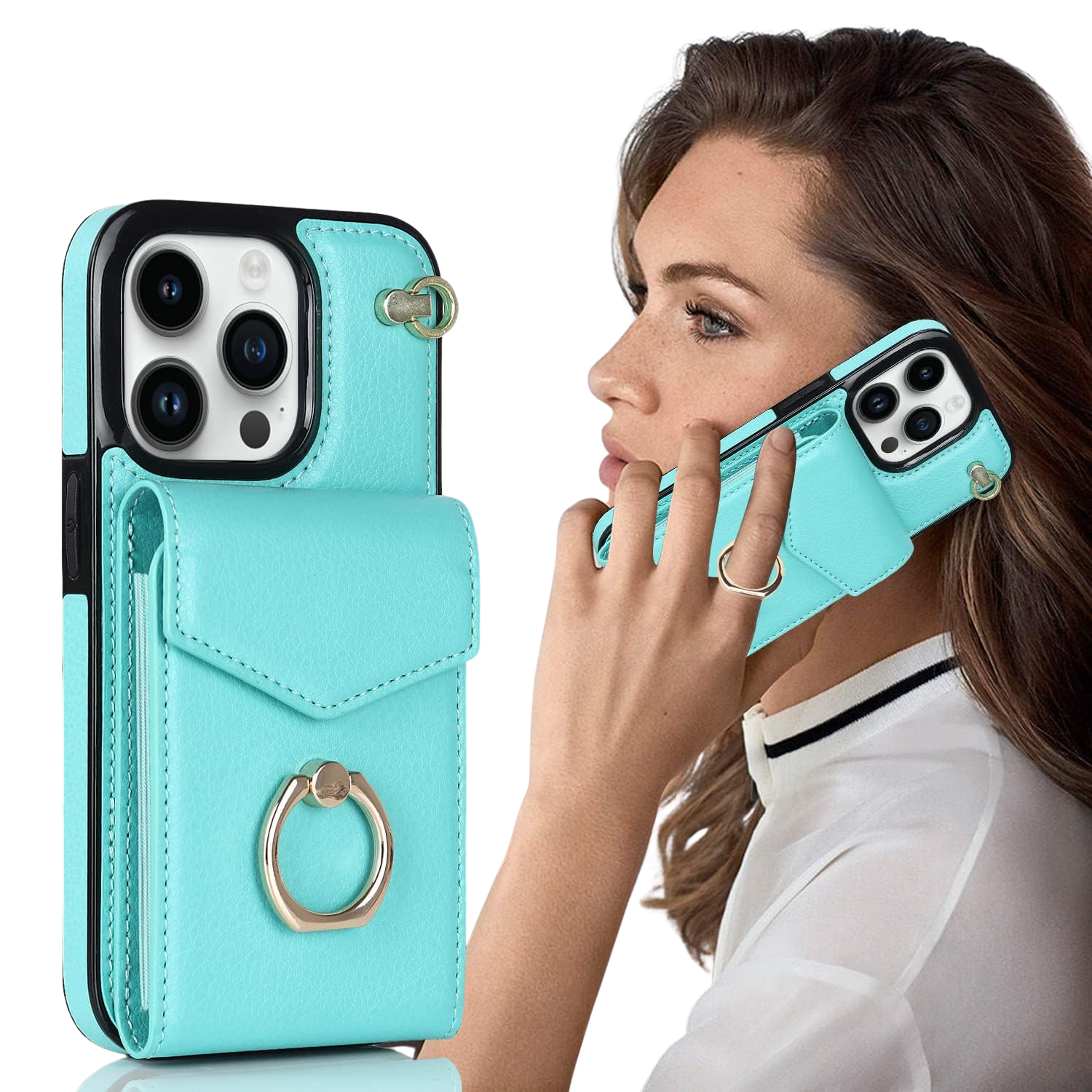 Multi-Functional Wallet Phone Case green