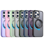 MagSafe 360° Rotating Metal Stand iPhone Case Blue