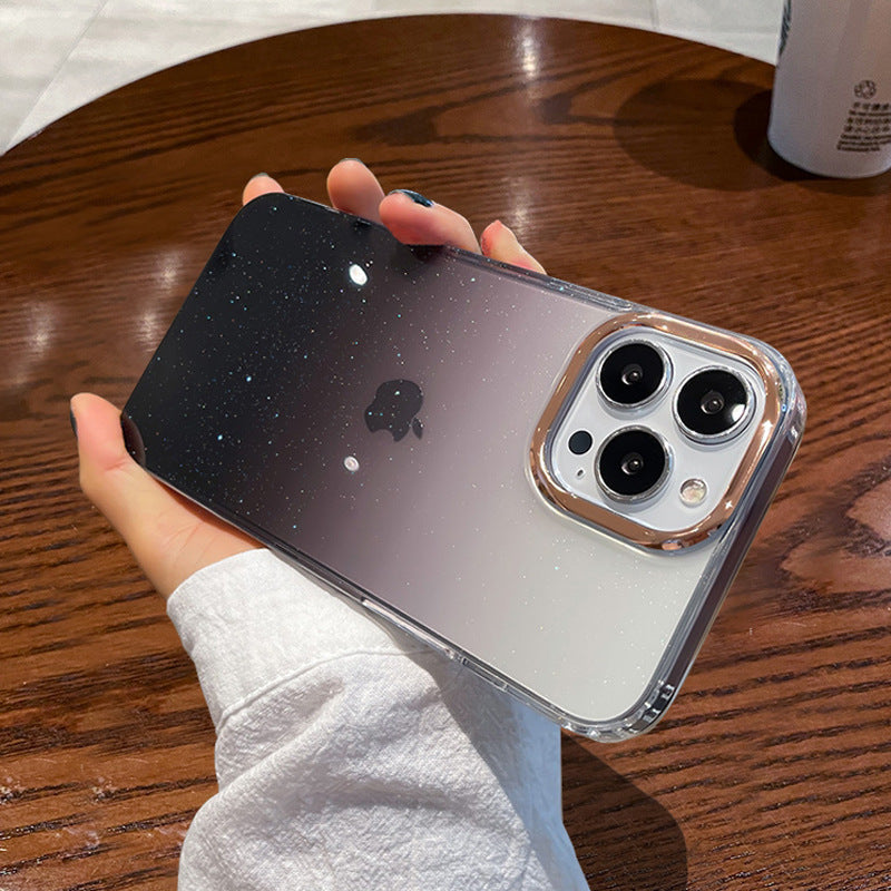 Transparent Gradient Glitter iPhone Cases