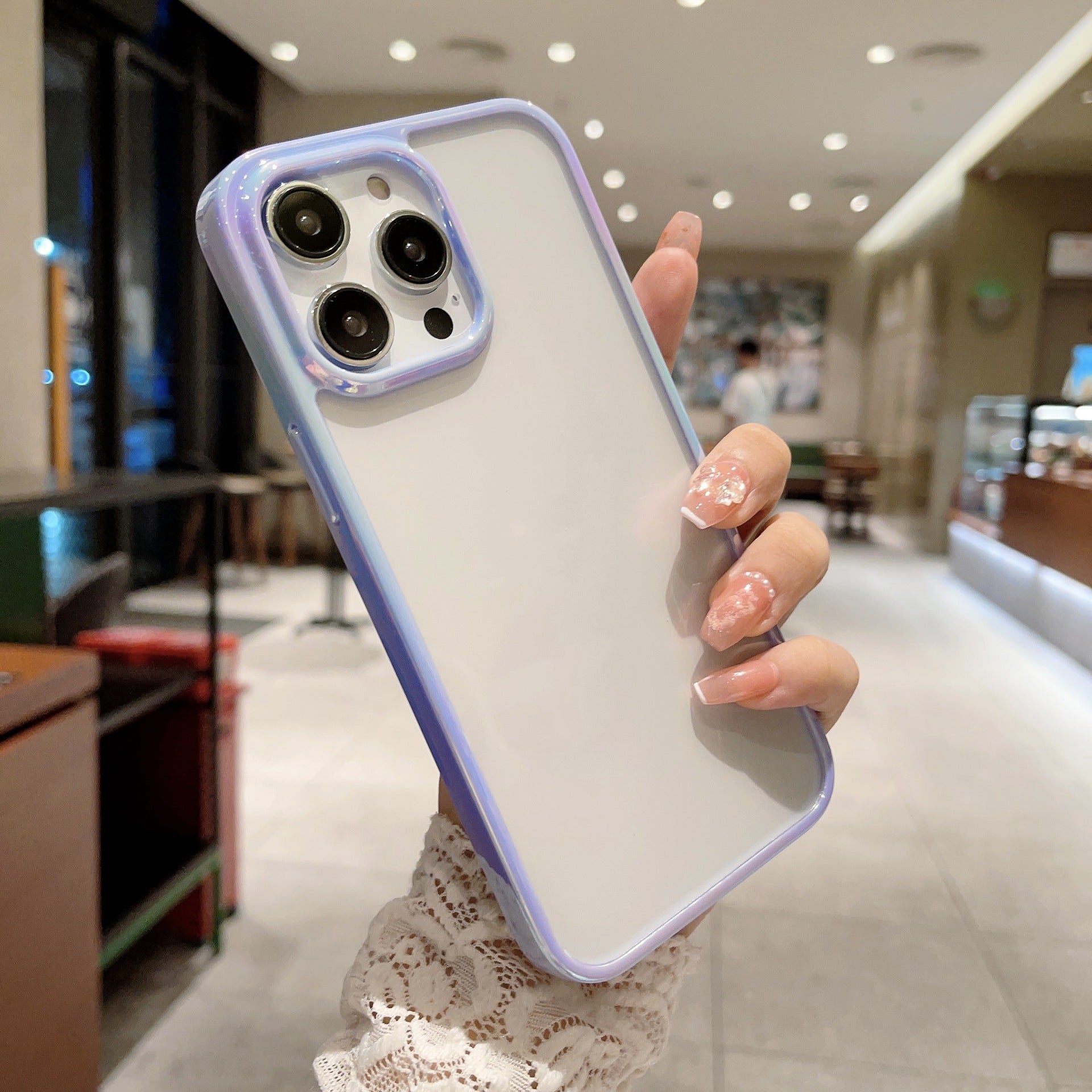 Transparent iPhone Case with Colorful Border