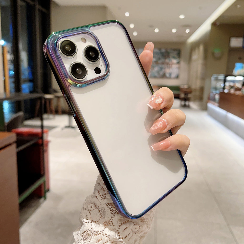 Transparent iPhone Case with Colorful Border