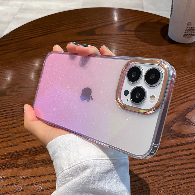 Transparent Gradient Glitter iPhone Cases
