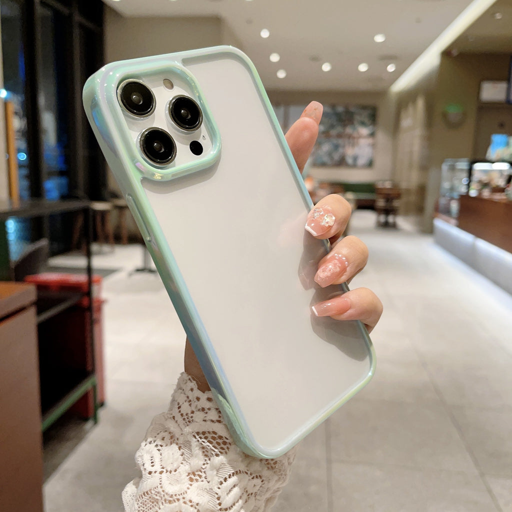 Transparent iPhone Case with Colorful Border