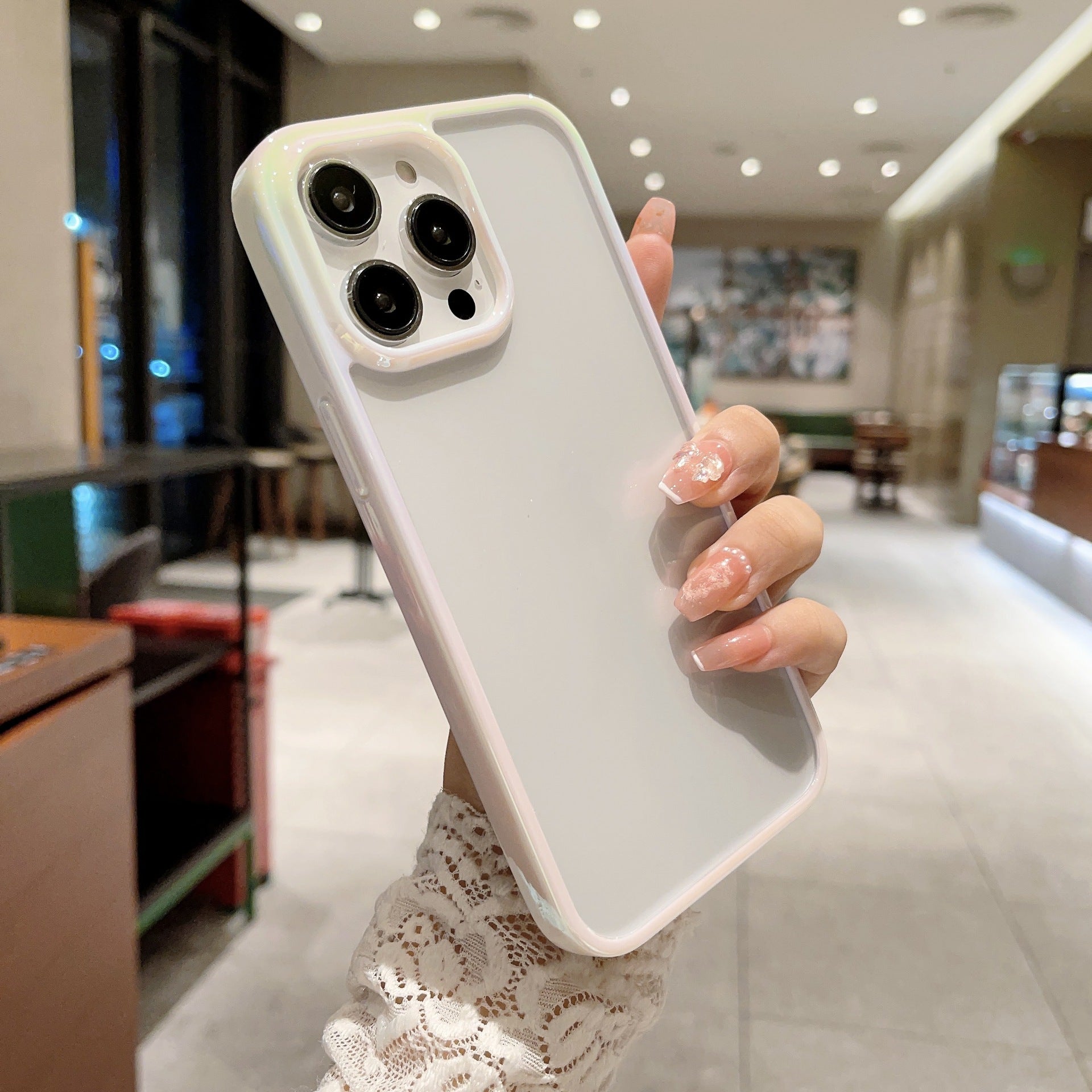 Transparent iPhone Case with Colorful Border