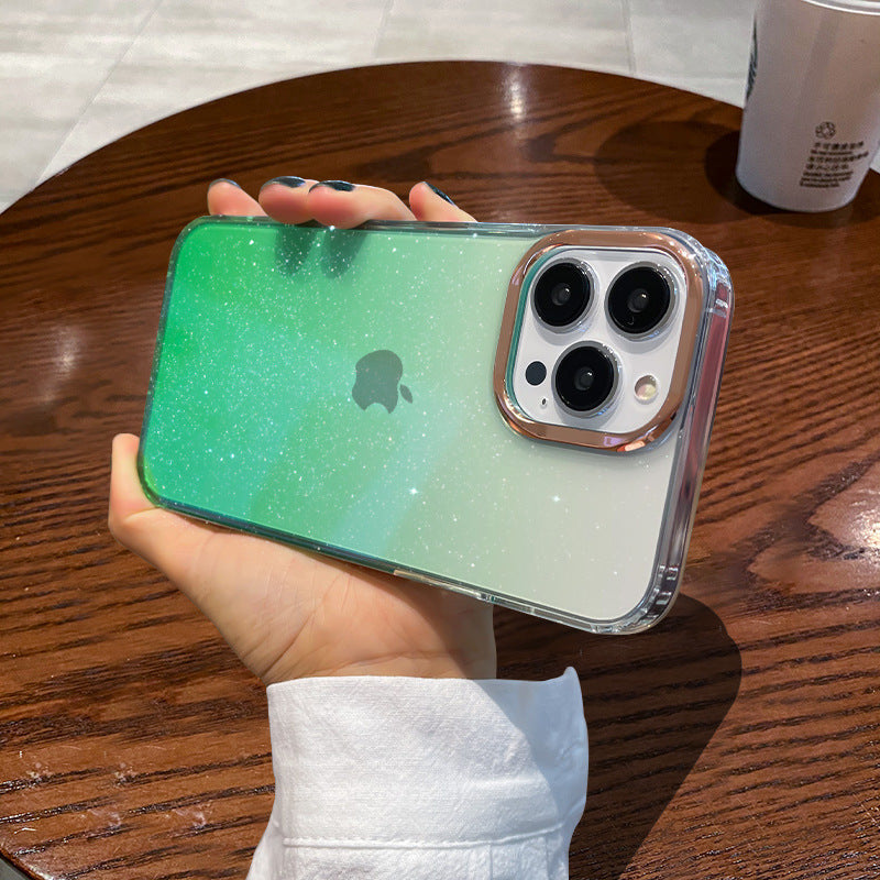 Transparent Gradient Glitter iPhone Cases
