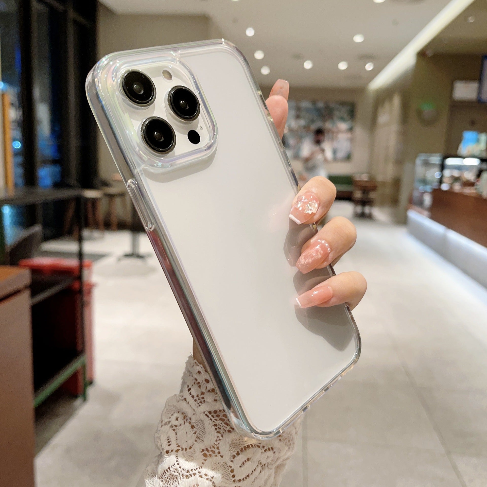 Transparent iPhone Case with Colorful Border
