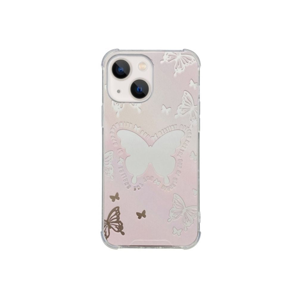 Pink Gradient Butterfly iPhone Case