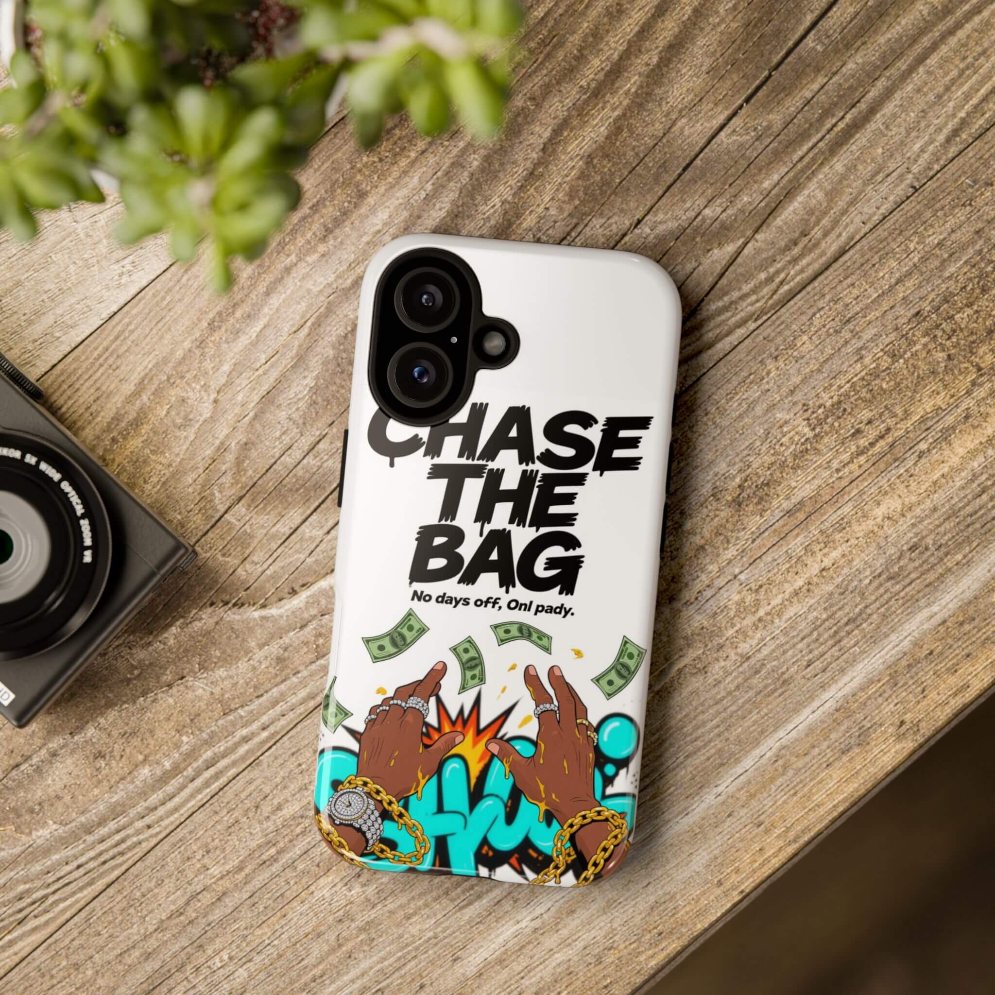 Blue Chase the bag Rich Phone Case