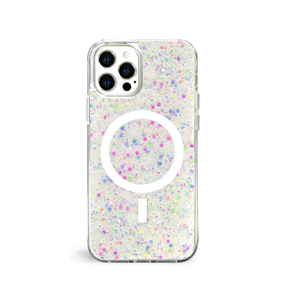 Venucasces Polka dots Magnetic for iPhone  Case[Compatible with Magsafe] [Non-Yellowing] [Glass Screen Protector] Shockproof Phone Case Cover - Venucases