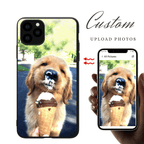 Customize Personalized Premium Tempered Glass Back Cover Case, Silicone Bumper Frame Shockproof Anti-Scratch Cover Case for Apple iPhone - Venucases