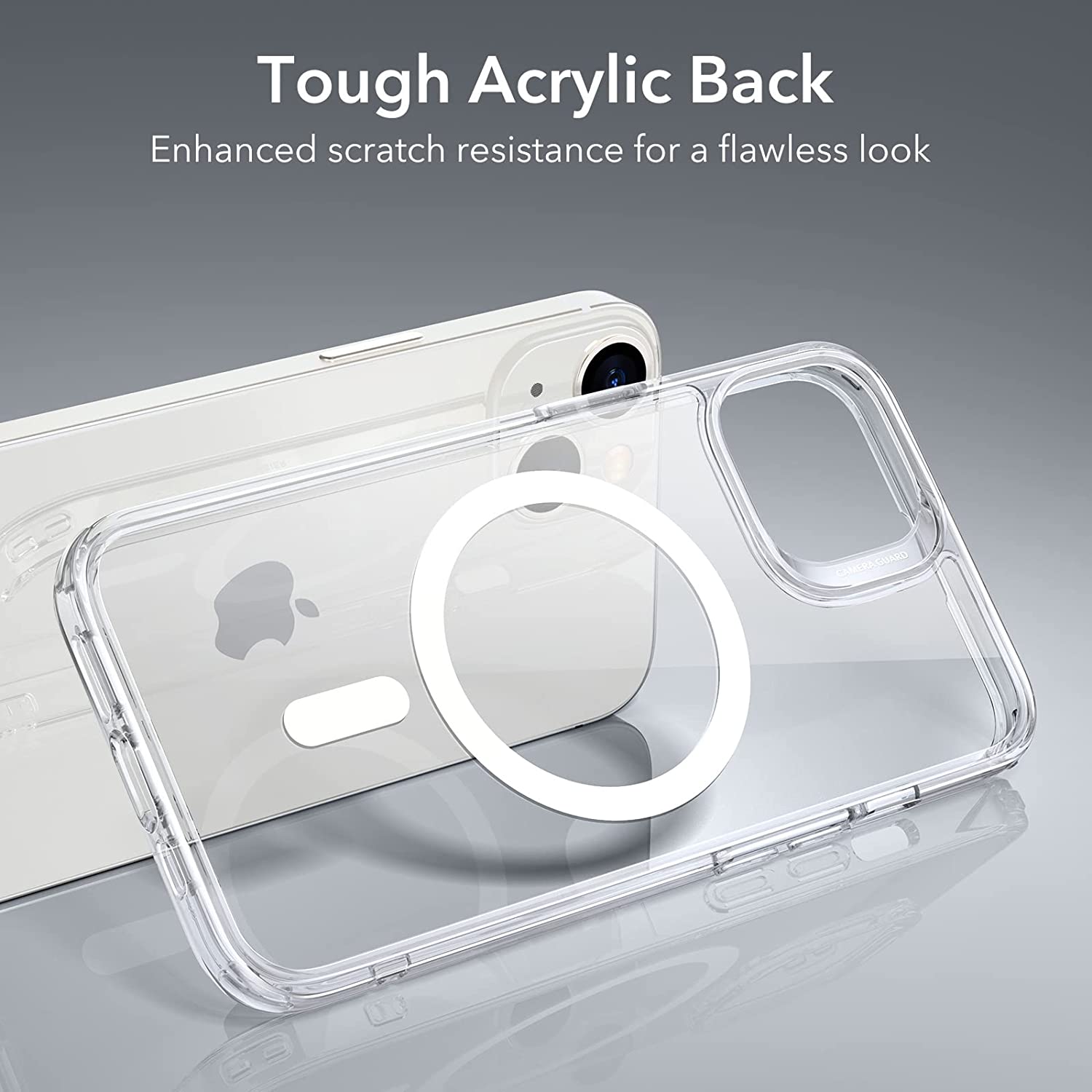 Venucases Classic Hybrid Magnetic Case, Compatible with iPhone  case , Compatible with MagSafe, Shockproof Military-Grade Protection, Scratch-Resistant Back, Clear - Venucases