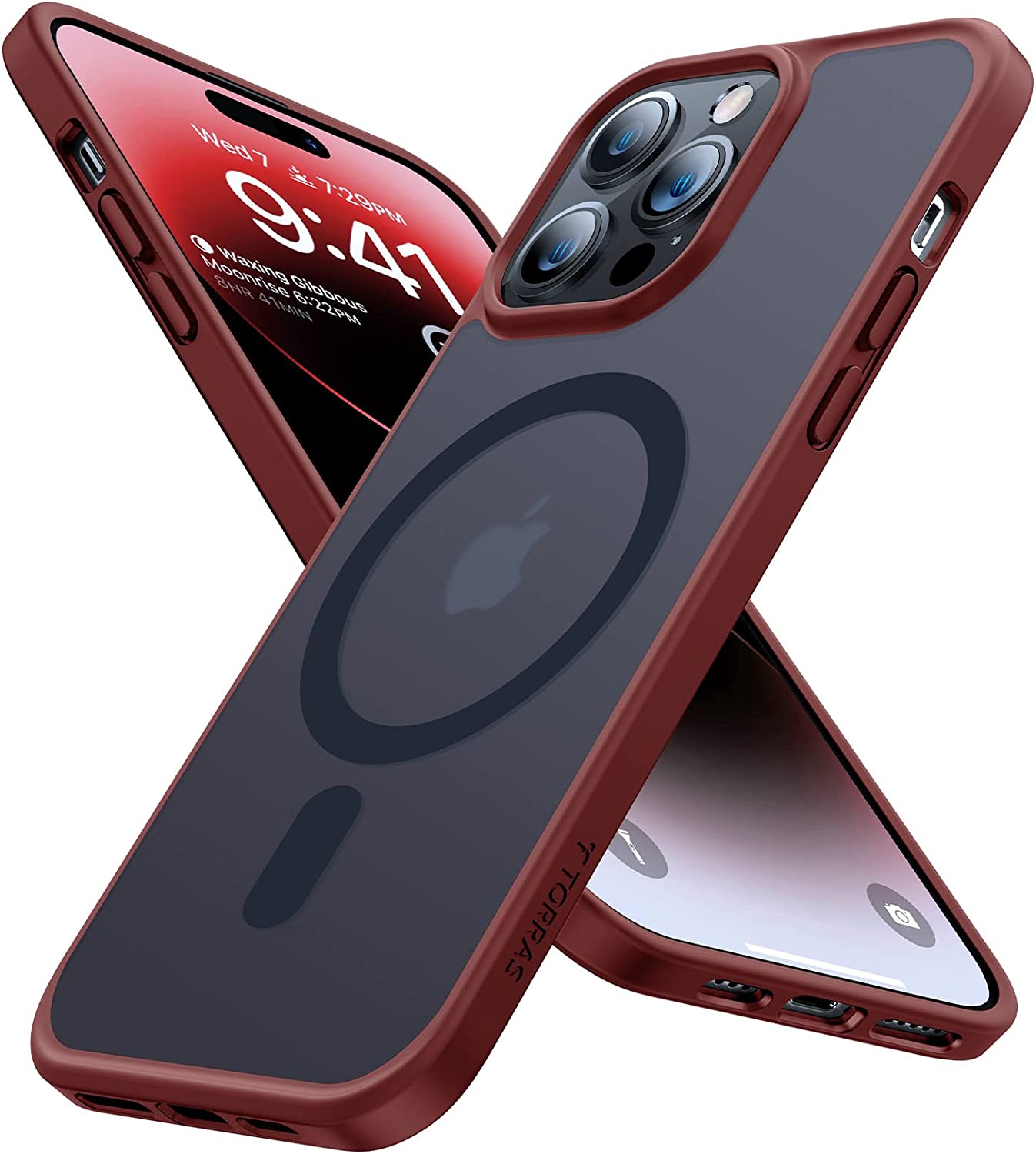 Venucases Silicone Magnetic Case for iPhone  Magsafe Case Silicone Phone Case with Microfiber Lining for iPhone 13 Pro Max 6.7 inch 2021,WineRed - Venucases