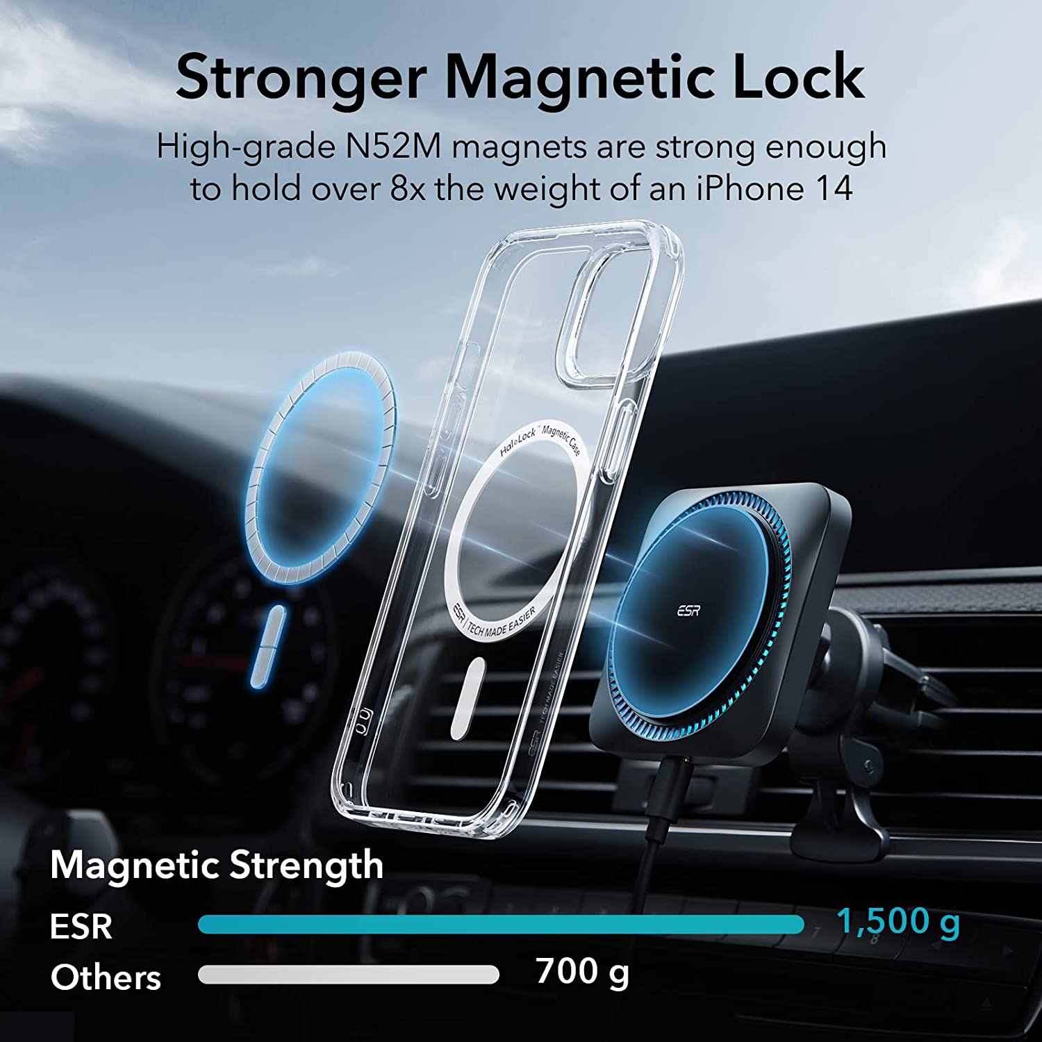Venucasces Magnetic for iPhone  Case[Compatible with Magsafe] [Non-Yellowing] [Glass Screen Protector] Shockproof Phone Case Cover - Venucases