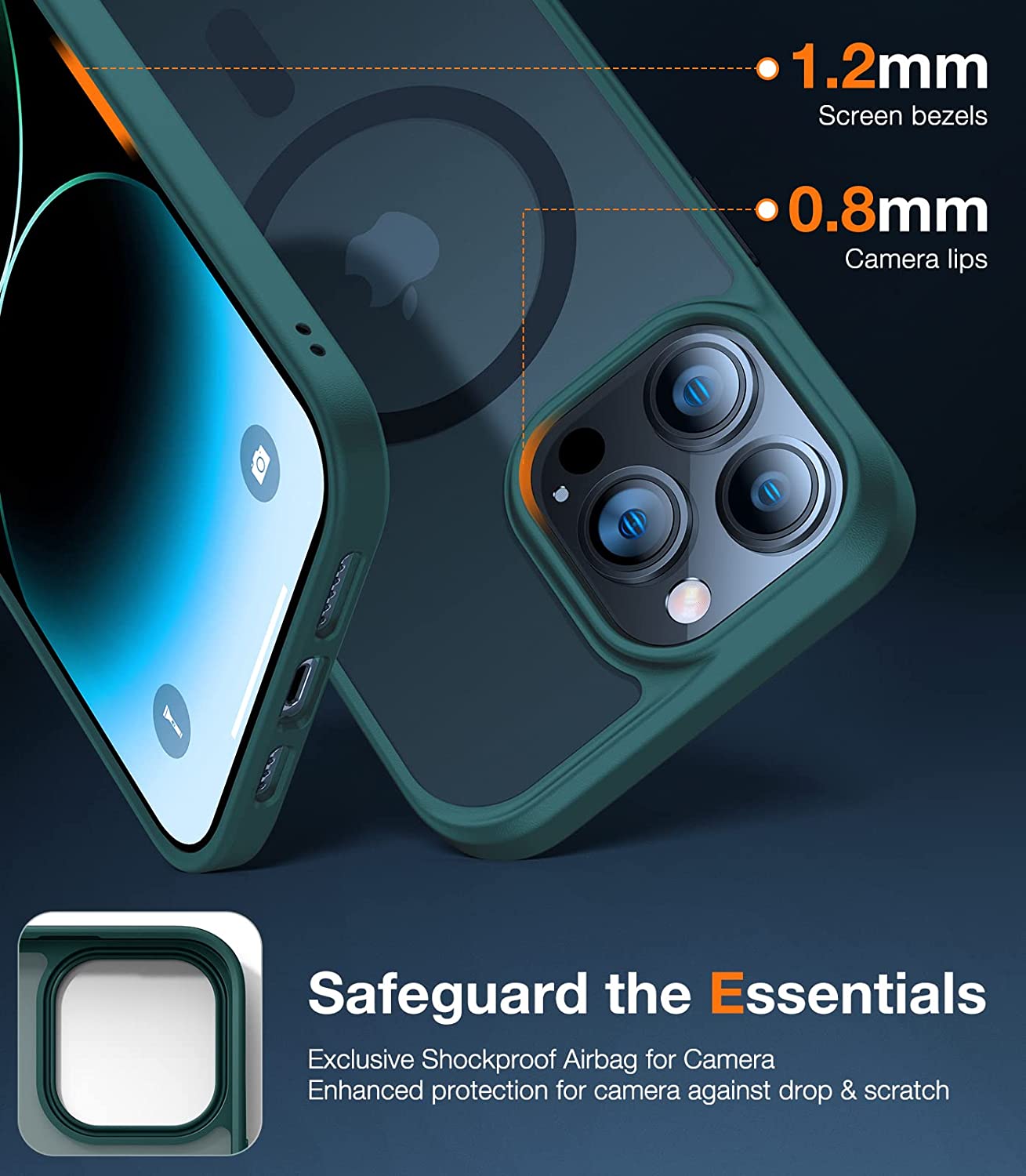 Venucases Silicone Magnetic Case for iPhone  Magsafe Case Silicone Phone Case for iphone,Green - Venucases