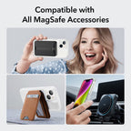 Venucases Classic Hybrid Magnetic Case, Compatible with iPhone  case , Compatible with MagSafe, Shockproof Military-Grade Protection, Scratch-Resistant Back, Clear - Venucases