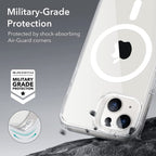 Venucases Classic Hybrid Magnetic Case, Compatible with iPhone  case , Compatible with MagSafe, Shockproof Military-Grade Protection, Scratch-Resistant Back, Clear - Venucases