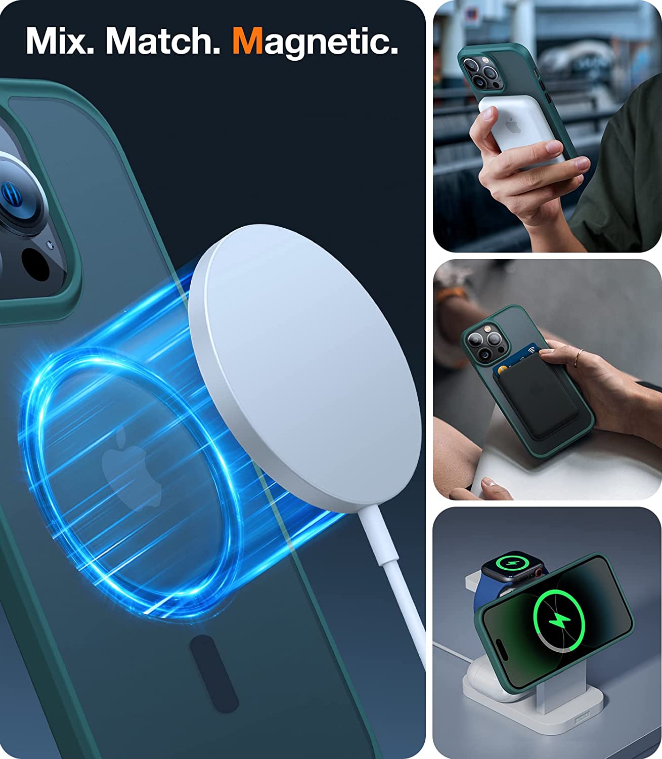 Venucases Silicone Magnetic Case for iPhone  Magsafe Case Silicone Phone Case for iphone,Green - Venucases